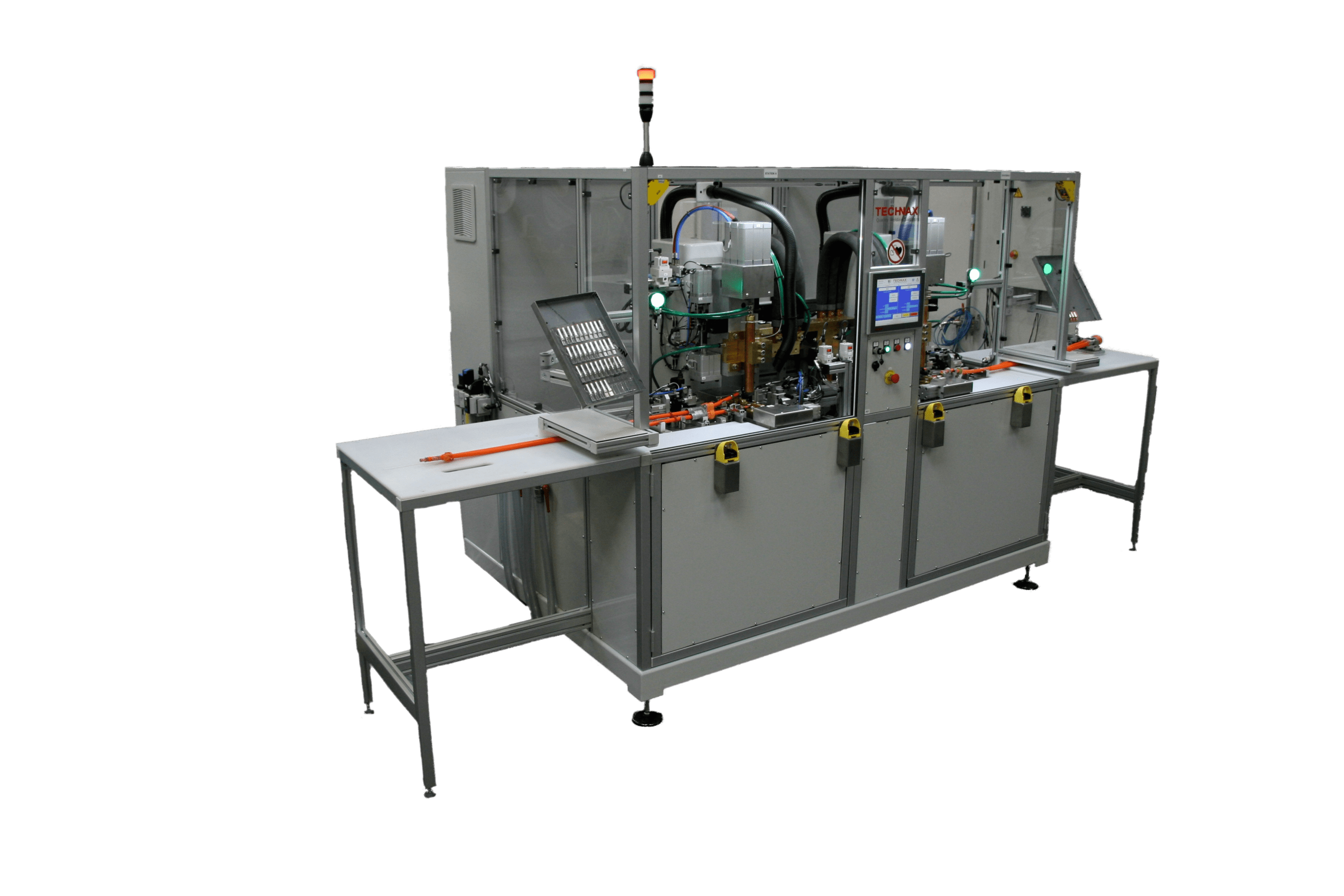 Combrazing machine with two stations