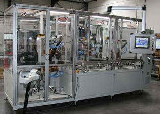 Half-automatic machine for electric sub-assemblies